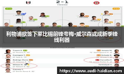 利物浦欲签下莱比锡前锋夸梅·威尔森或成新季锋线利器