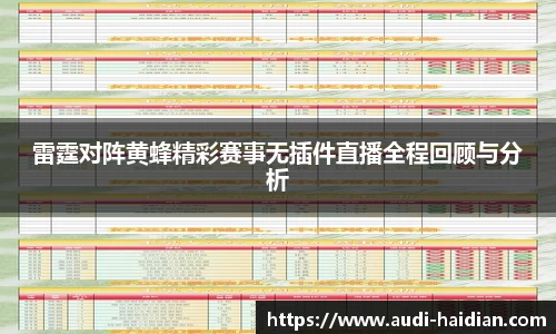 雷霆对阵黄蜂精彩赛事无插件直播全程回顾与分析